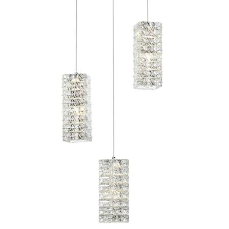 Elegant Lighting Aston 16" Wide Crystal Multi Light Pendant Chrome