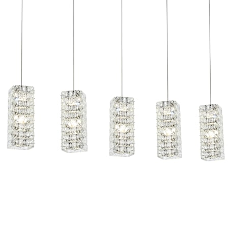 Elegant Lighting Aston 40" Wide Crystal Linear Pendant Chrome