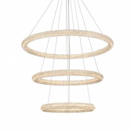 Elegant Lighting Bowen 42" Wide Ring Chandelier Chrome