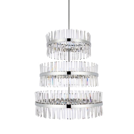 Elegant Lighting Serephina 46 Light 36" Wide Crystal Waterfall Chandelier Chrome