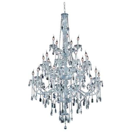 Elegant Lighting Verona 25 Light 43" Wide Crystal Chandelier with Clear Royal Cut Crystals Chrome