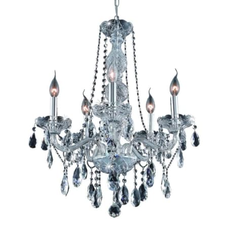 Elegant Lighting Verona 5 Light 21" Wide Crystal Chandelier with Clear Royal Cut Crystals Chrome