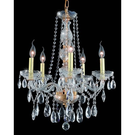 Elegant Lighting Verona 5 Light 21" Wide Crystal Chandelier with Clear Royal Cut Crystals Gold