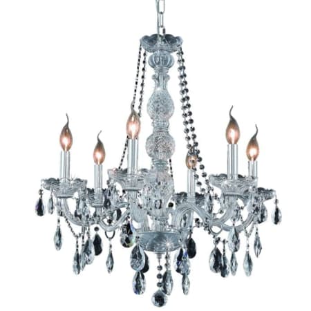 Elegant Lighting Verona 6 Light 24" Wide Crystal Chandelier with Clear Royal Cut Crystals Chrome