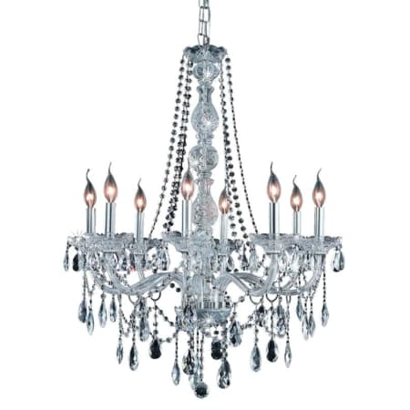 Elegant Lighting Verona 8 Light 28" Wide Crystal Chandelier with Clear Royal Cut Crystals Chrome