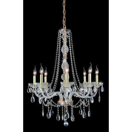 Elegant Lighting Verona 8 Light 28" Wide Crystal Chandelier with Clear Royal Cut Crystals Gold