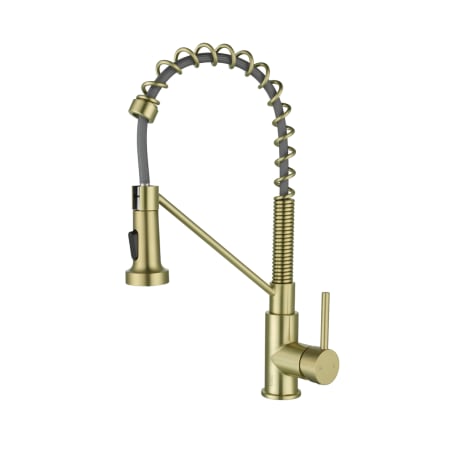 Elegant Lighting Yara 1.8 GPM Single Hole Pull Down Kitchen Faucet Brushed Gold