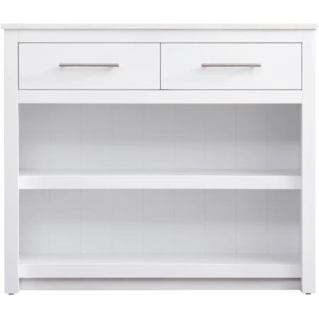 Elegant Lighting Osman 42" Wide Marble Top Wood Kitchen Island White