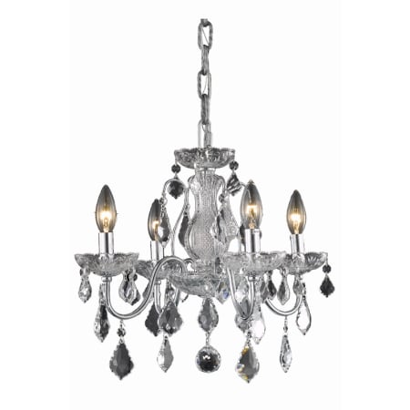Elegant Lighting Calista 4 Light 17" Wide Taper Candle Chandelier Chrome