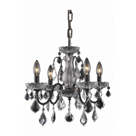 Elegant Lighting Calista 4 Light 17" Wide Taper Candle Chandelier Dark Bronze