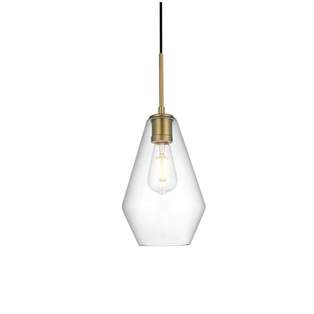 Elegant Lighting Gene 7" Wide Mini Pendant Satin Gold