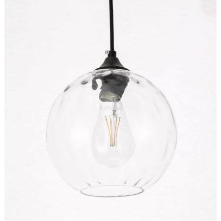 Elegant Lighting Cashel Single Light 8" Wide Mini Pendant Black