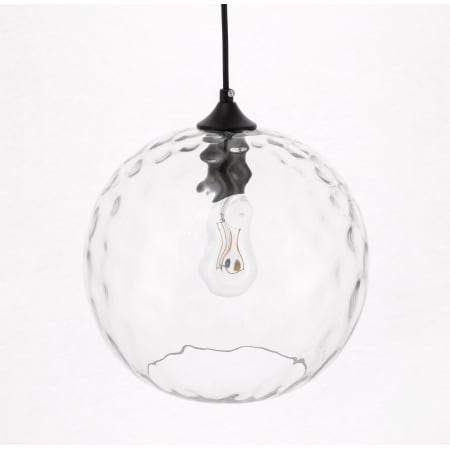 Elegant Lighting Gibson Single Light 12" Wide Pendant Black