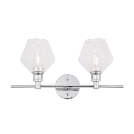 Elegant Lighting Gene 2 Light 19" Wide Vanity Light Chrome