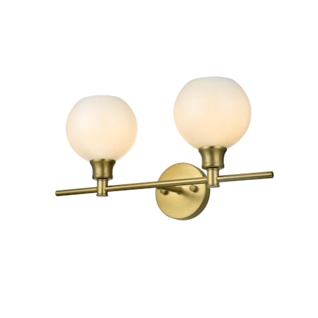 Elegant Lighting Collier 2 Light 19" Wide Vanity Light Satin Gold