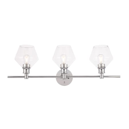 Elegant Lighting Gene 3 Light 28" Wide Vanity Light Chrome