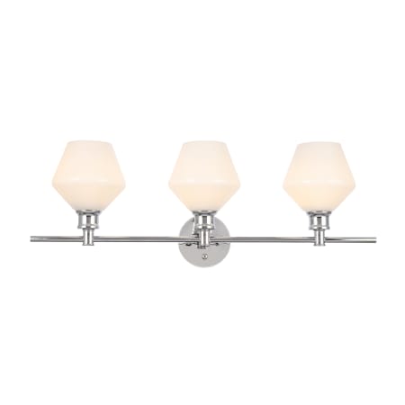 Elegant Lighting Gene 3 Light 28" Wide Vanity Light Chrome