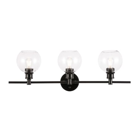 Elegant Lighting Collier 3 Light 28" Wide Vanity Light Black