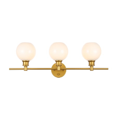 Elegant Lighting Collier 3 Light 28" Wide Vanity Light Brass