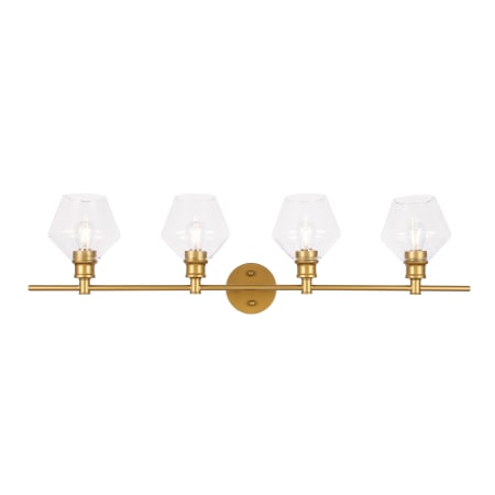 Elegant Lighting Gene 4 Light 38" Wide Vanity Light Brass
