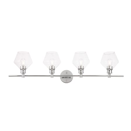 Elegant Lighting Gene 4 Light 38" Wide Vanity Light Chrome