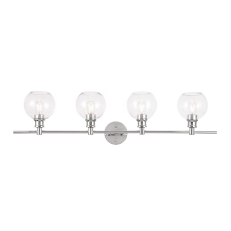 Elegant Lighting Collier 4 Light 38" Wide Vanity Light Chrome