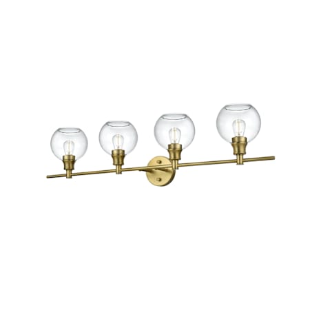 Elegant Lighting Collier 4 Light 38" Wide Vanity Light Satin Gold