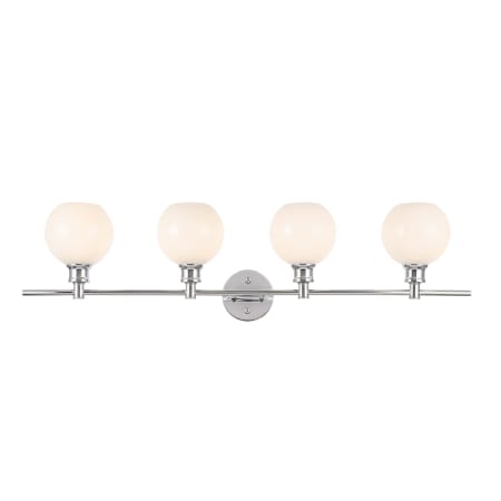 Elegant Lighting Collier 4 Light 38" Wide Vanity Light Chrome