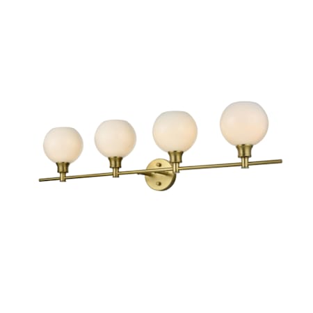 Elegant Lighting Collier 4 Light 38" Wide Vanity Light Satin Gold