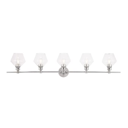 Elegant Lighting Gene 5 Light 47" Wide Vanity Light Chrome