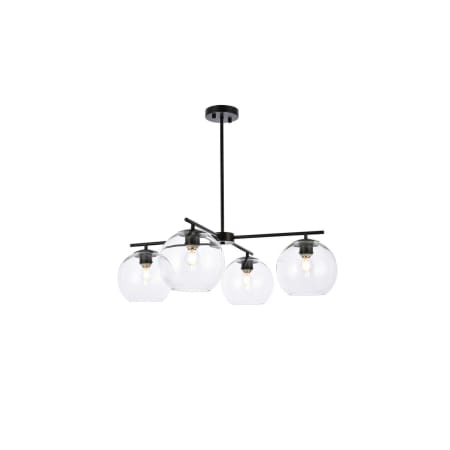 Elegant Lighting Opus 4 Light 31" Wide Pendant Black