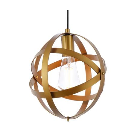 Elegant Lighting Celeste 10" Wide Mini Pendant Brass