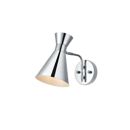 Elegant Lighting Halycon 8" Tall Bathroom Sconce Chrome