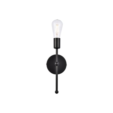 Elegant Lighting Keely 12" Tall Bathroom Sconce Black