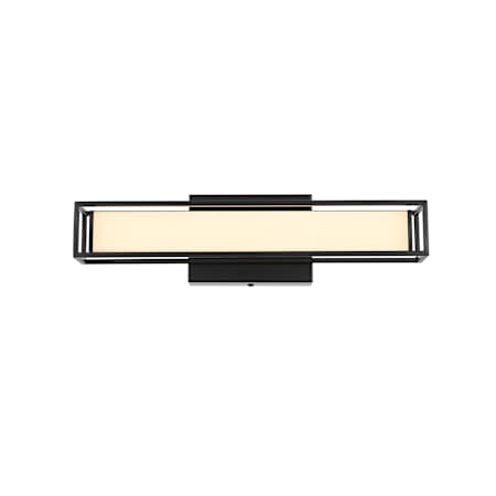 Elegant Lighting Aden 4" Tall 16" Wide Bath Bar Black