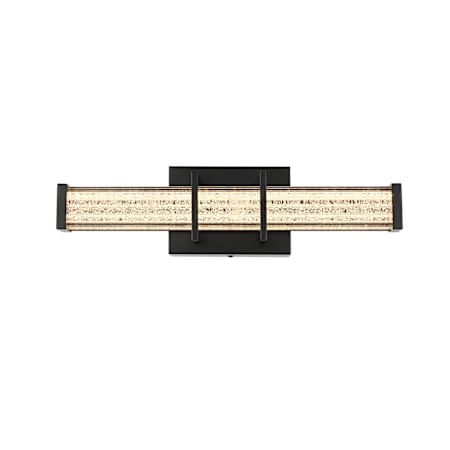 Elegant Lighting Ivaan 4" Tall 16" Wide Bath Bar Black