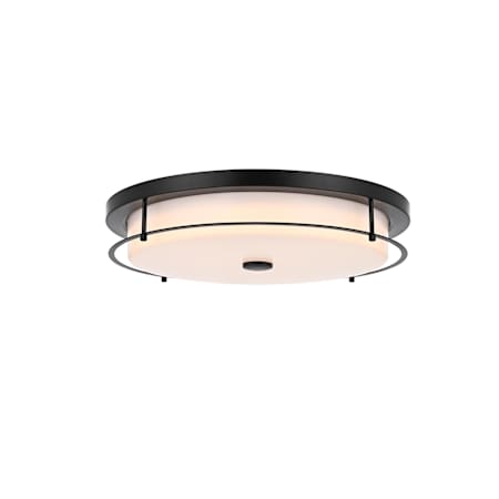 Elegant Lighting Kolson 20" Wide 30 Watt Flush Mount Drum Ceiling Fixture Black