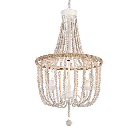 Elegant Lighting Jolie 3 Light 16" Wide Multi Light Pendant Antique White