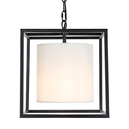 Elegant Lighting Mirin Single Light 12" Wide Pendant Black