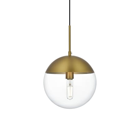 Elegant Lighting Eclipse 10" Wide Pendant Satin Gold