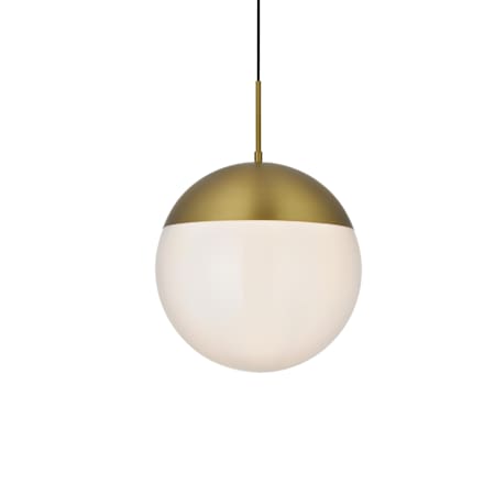 Elegant Lighting Eclipse 14" Wide Pendant Satin Gold