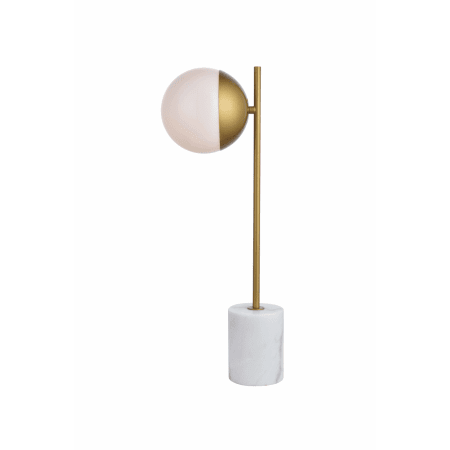 Elegant Lighting Eclipse Single Light 22" Tall Buffet Table Lamp with Frosted Glass Brass