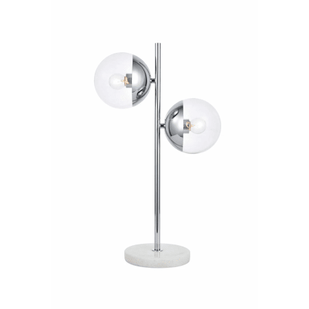 Elegant Lighting Eclipse 2 Light 23" Tall Tree Table Lamp with Clear Glass Chrome