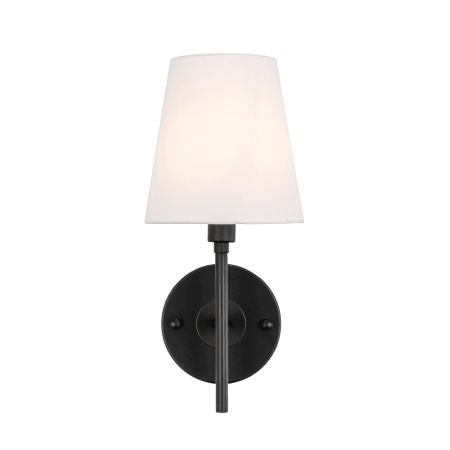 Elegant Lighting Cason Single Light 12" Tall Wall Sconce Black