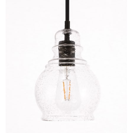 Elegant Lighting Pierce Single Light 6" Wide Mini Pendant Black