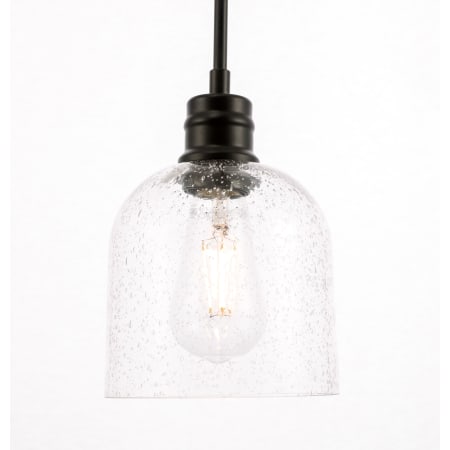 Elegant Lighting Gabe Single Light 6" Wide Mini Pendant Black