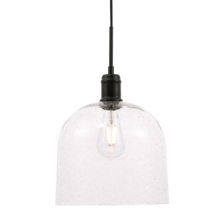 Elegant Lighting Gabe Single Light 10" Wide Pendant Black