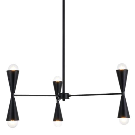 Elegant Lighting Cade 6 Light 34" Wide Chandelier Black