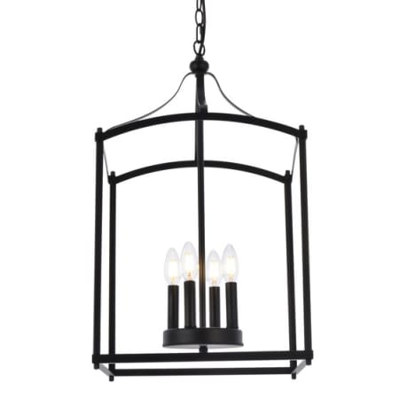 Elegant Lighting Janet 4 Light 15" Wide Pendant Black