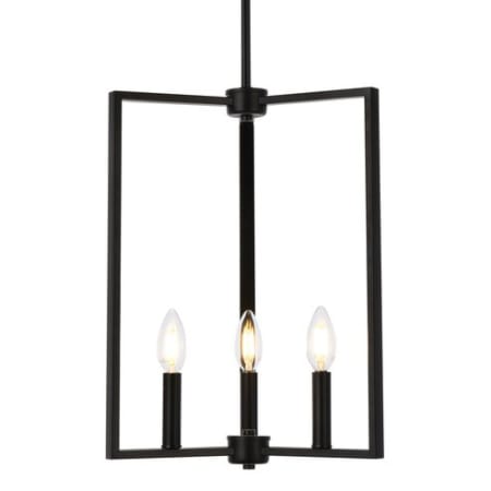 Elegant Lighting Vino 3 Light 14" Wide Pendant Black